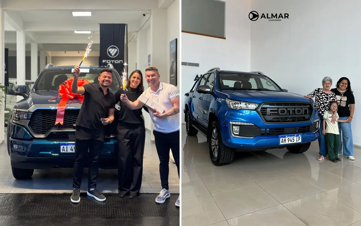 Clientes de ALMAR Autos recibiendo su Foton Tunland 0 km